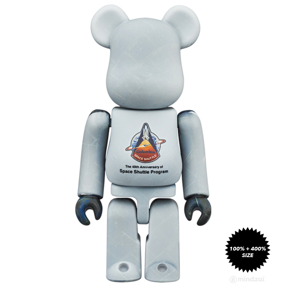 Space Shuttle 100% + 400% Bearbrick Set by Medicom Toy