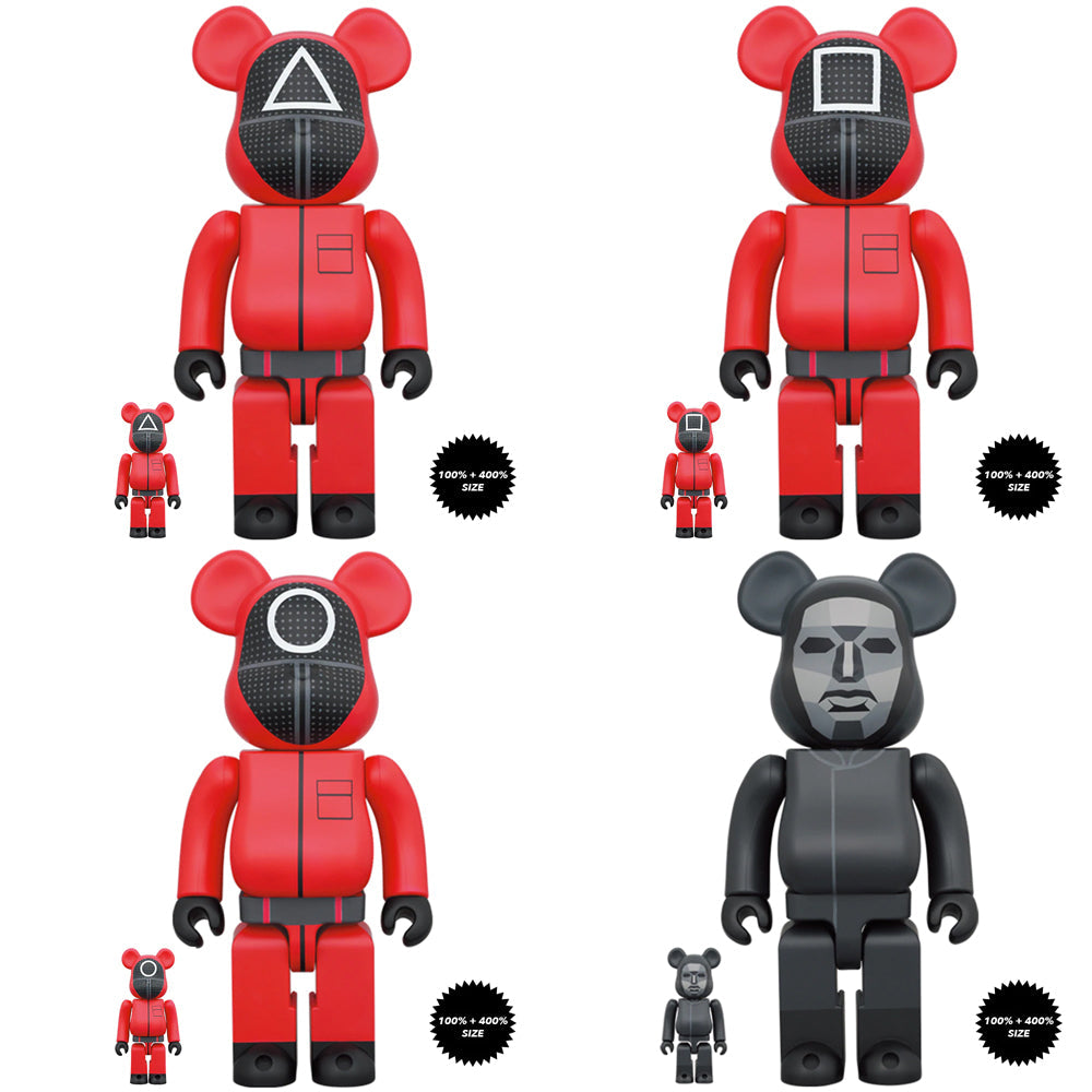 [BUNDLE] Squid Game 100% + 400% Bearbrick Set of 8 Pieces by Medicom Toy