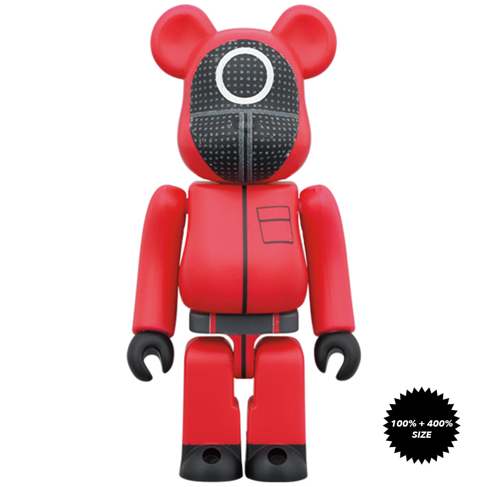 Squid Game Guard ○ 100% + 400% Bearbrick Set by Medicom Toy