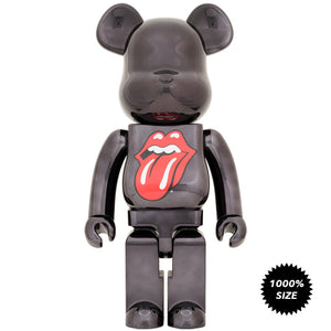 *Pre-order* The Rolling Stones Lips & Tongue (Black Chrome Ver.) 1000% Bearbrick  by Medicom Toy