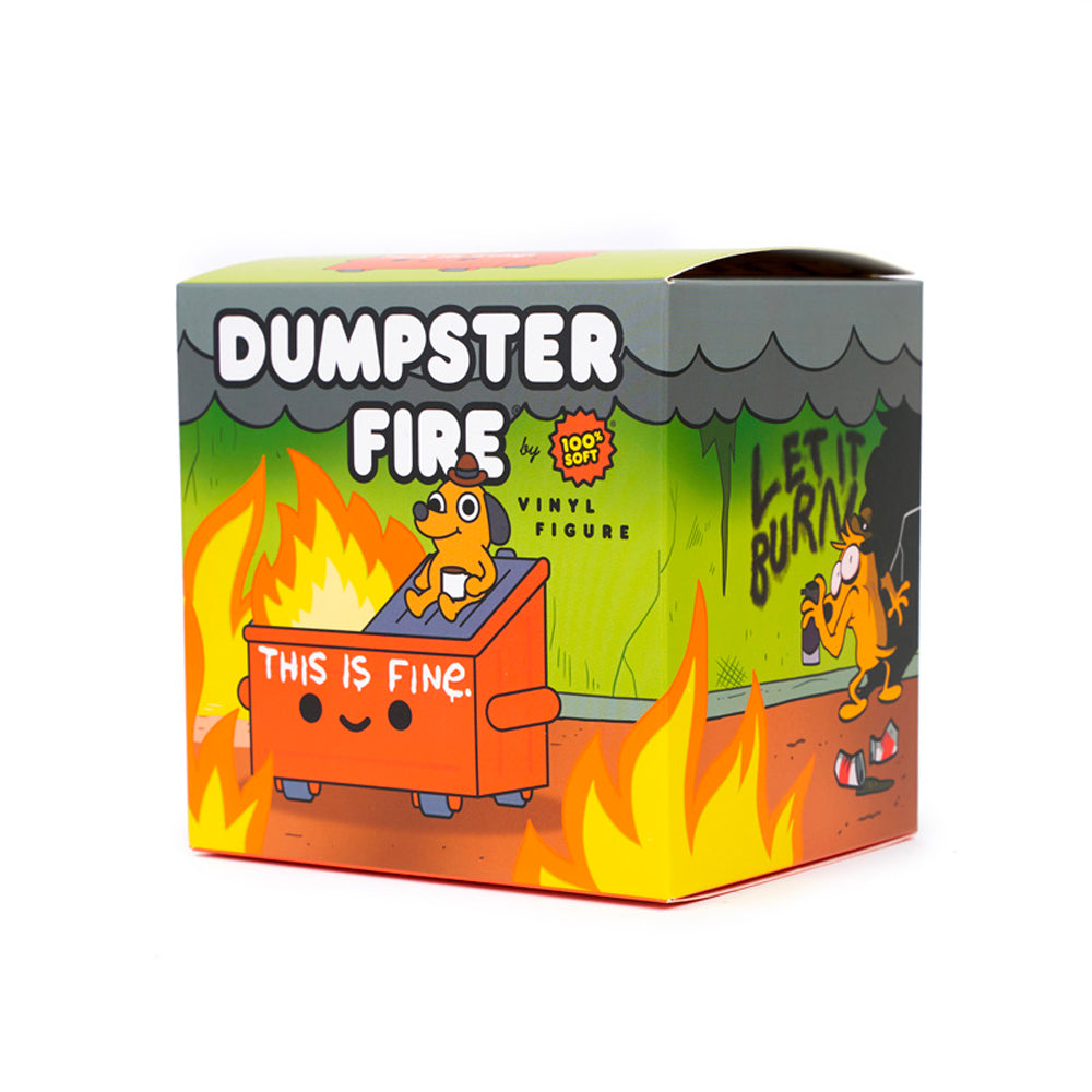 Dumpster Fire "This Is Fine" Vinyl Figure by 100% Soft