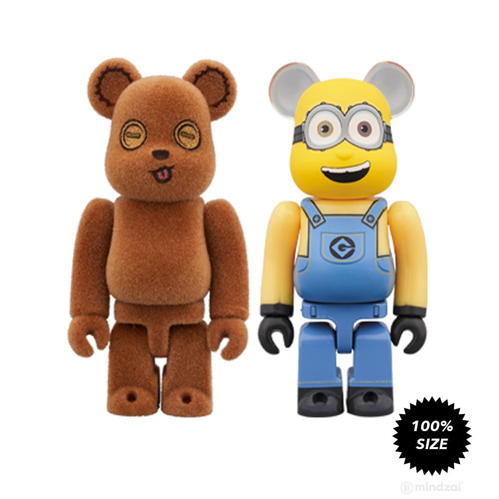 Tim and Bob Minion 2-Pack 100% Bearbrick by Medicom Toy