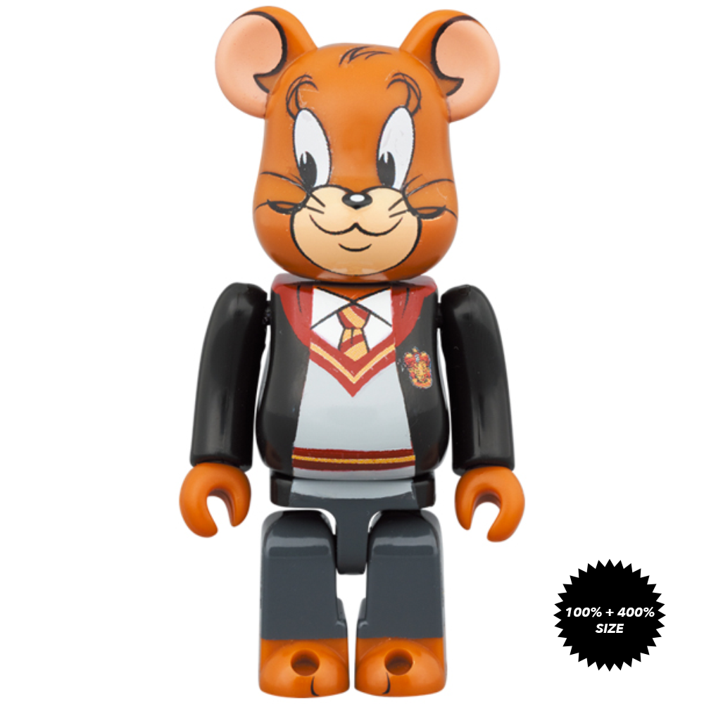 Tom & Jerry in Hogwarts House Robes 100% + 400% 2-Pcs Bearbrick Set by Medicom Toy
