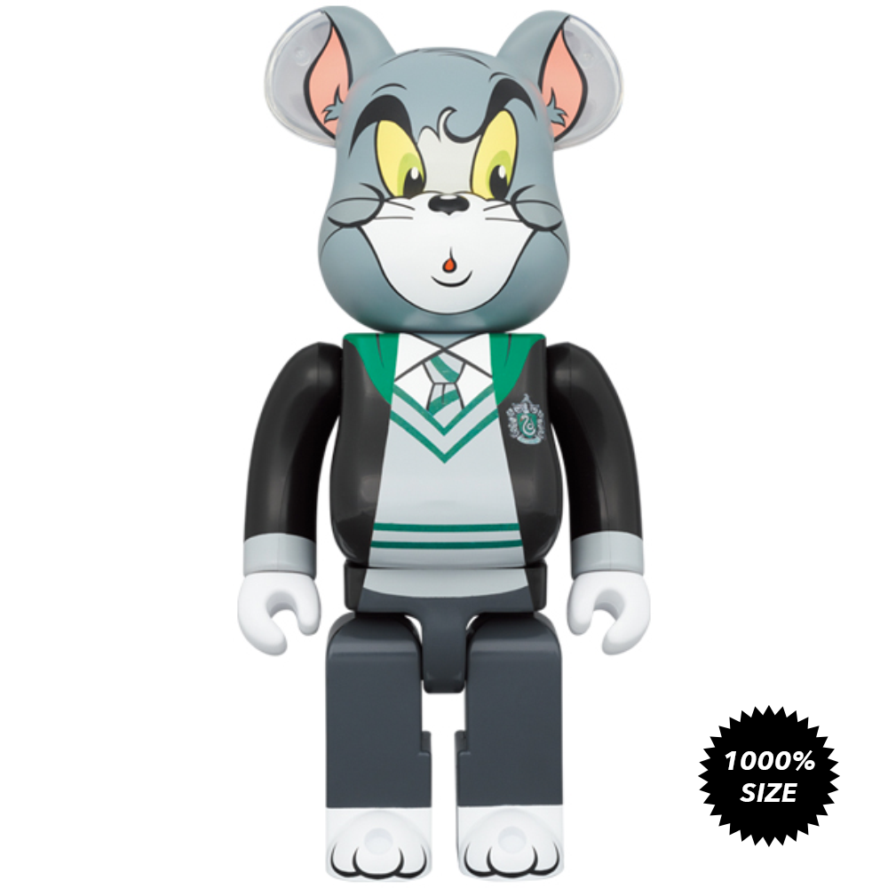 Tom &amp; Jerry: Tom in Hogwarts House Robes 1000% Bearbrick by Medicom Toy