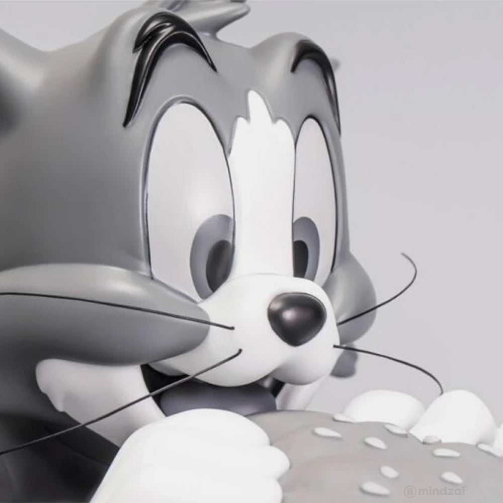 Tom and Jerry Bust (Monochrome Version) Designer Toy by ToyQube x WB x Soap Studio