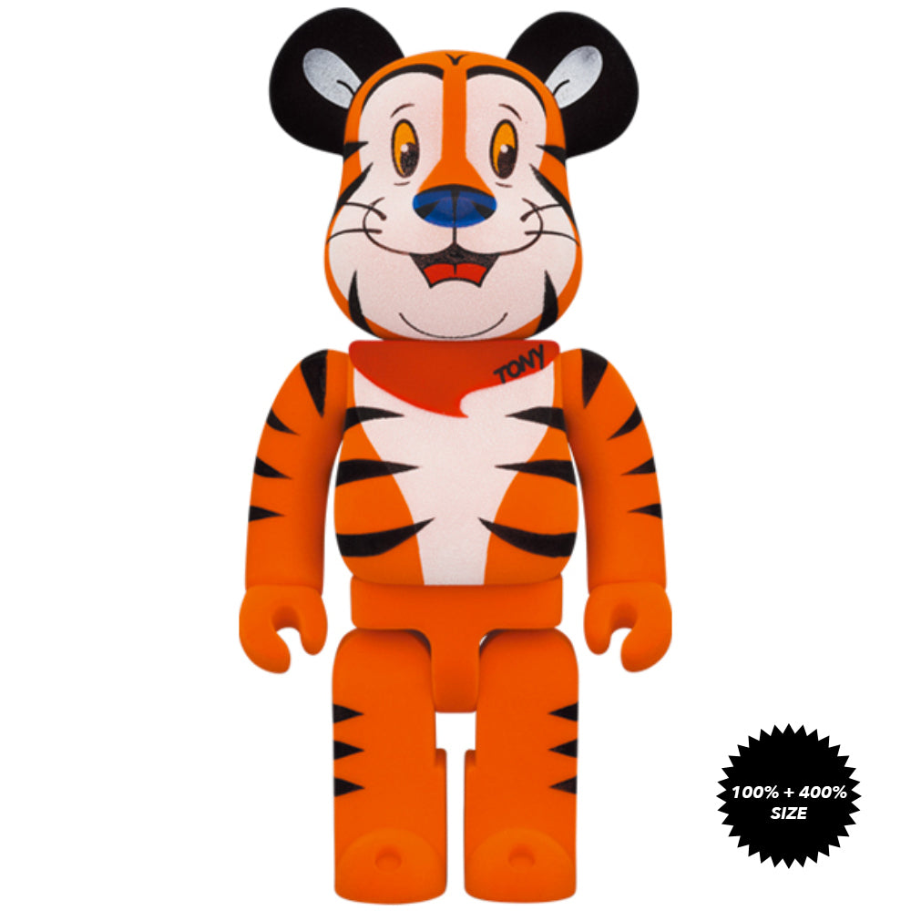 Tony the Tiger (Flocky Ver.) 100% + 400% Bearbrick  by Medicom Toy