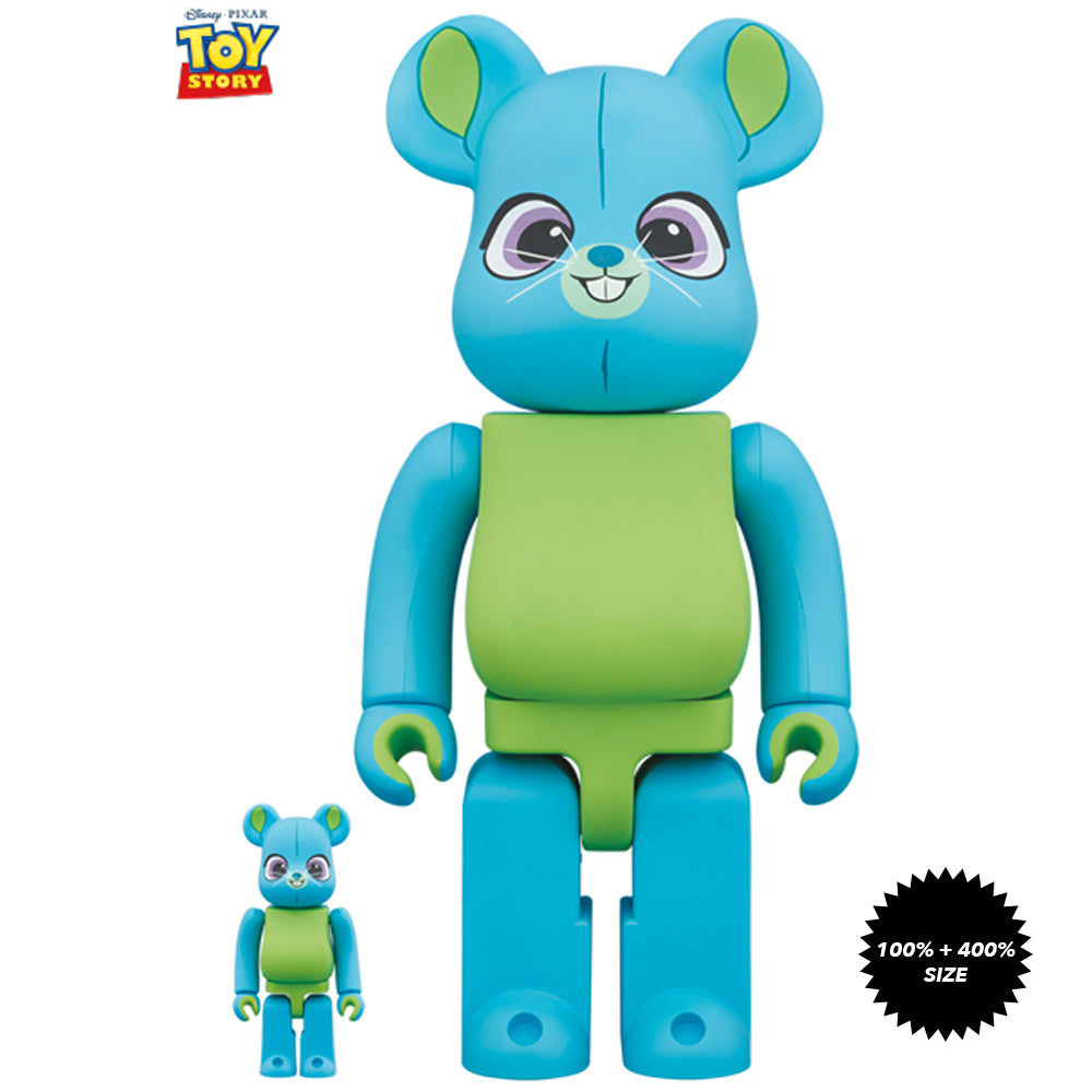Toy Story 4 Bunny 100% + 400% Bearbrick Set by Medicom Toy