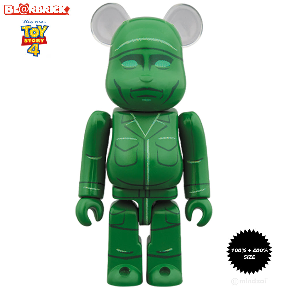 Green Army Men Toy Story 4 100% + 400% Bearbrick Set by Disney Pixar x Medicom Toy