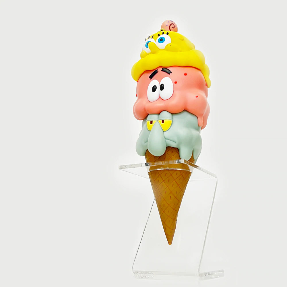 SpongeBob SquarePants Triple Scoop Ice Cream Cone Art Toy Figure by Toyqube