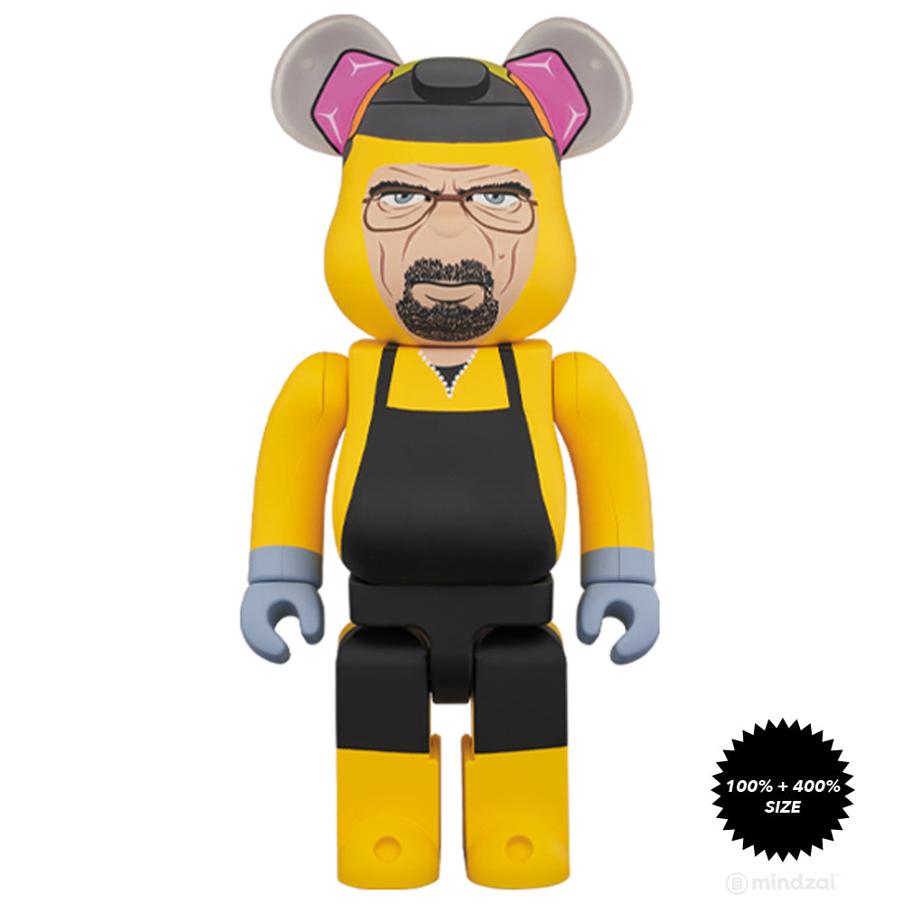 Breaking Bad Walter White (Chemical Protective Clothing Ver.) 100% + 400% Bearbrick Set by Medicom Toy
