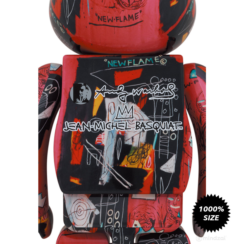 Andy Warhol x Jean-Michel Basquiat #1 1000% Bearbrick by Medicom Toy