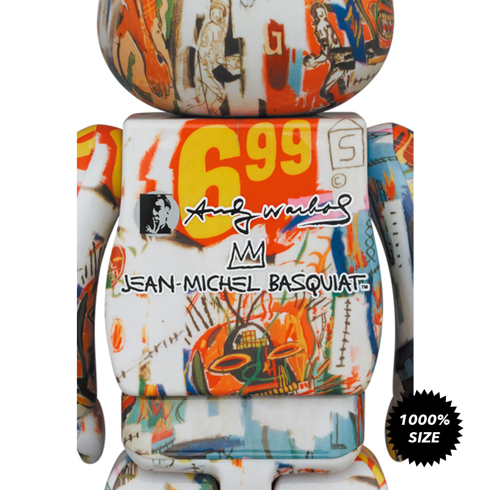 Andy Warhol x Jean-Michel Basquiat #4 1000% Bearbrick by Medicom Toy