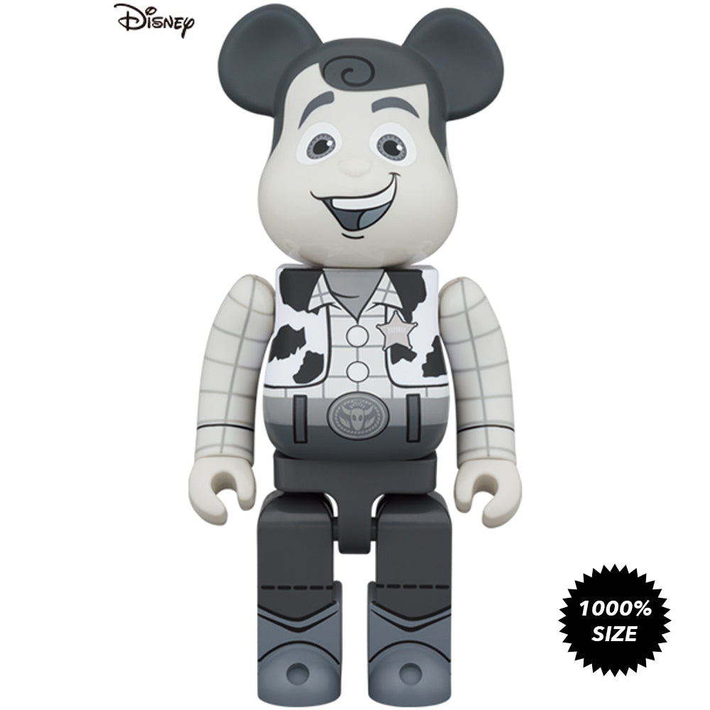 Toy Story Woody (Black and White Version) 1000% Bearbrick by Medicom Toy
